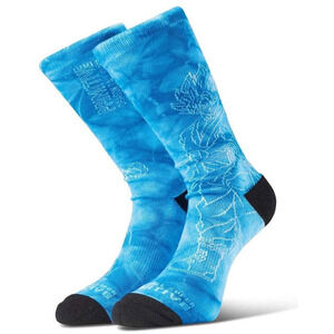 Primitive Skate Men's X Dragon Ball Super Z Goku Tie Dye Washed Anime Crew Socks